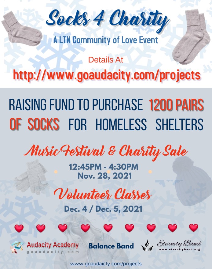 Socks for Charity A LTN Community of Love EventCopy of Copy of Coat Drive
